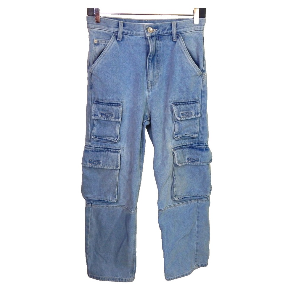 BDG Jeans Skate Fit Quad Cargo Pockets Baggy Loose Fit Medium Wash